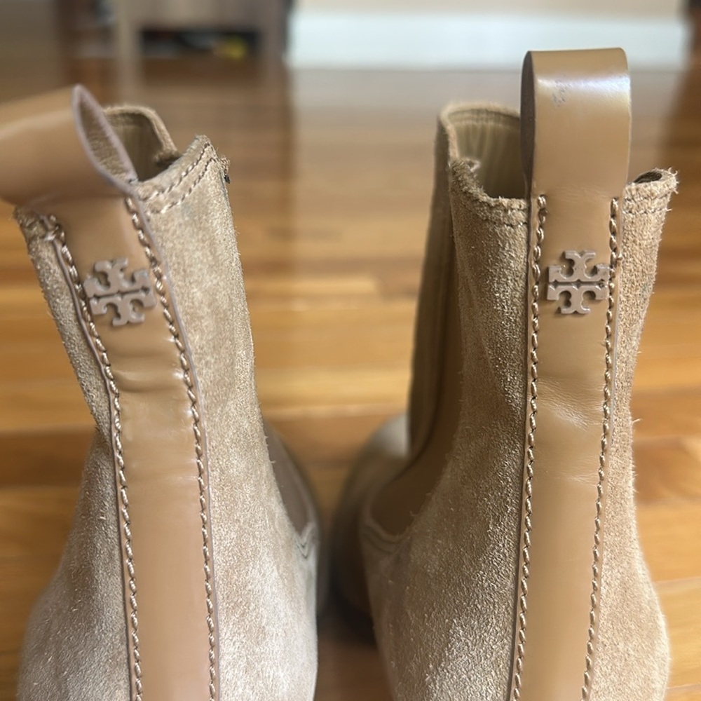 Tory Burch Stafford Women's Tan Suede Ankle Boots size 10 - Picture 5 of 8
